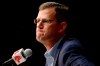 Boston Red Sox President & CEO Sam Kennedy speaks during a news conference at Fenway Park in Boston, Monday, Sept. 30, 2019. (AP Photo/Michael Dwyer)