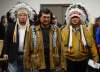 Sean Kilpatrick / THE CANADIAN PRESS
AMC Grand Chief Derek Nepinak, left, and AFN Regional Chief Bill Traverse, right, walk with hunger striker Raymond Robinson in Ottawa on Thursday. Manitoba chiefs vow to boycott a meeting between First Nations officials and the prime minister.
