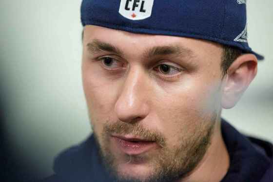 MIKE DEAL / WINNIPEG FREE PRESSMontreal Alouettes starting quarterback Johnny Manziel told media at Investors Group Field Thursday afternoon that he looks forward to playing against the Bombers, Friday.