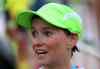 Trevor Hagan / Winnipeg Free Press
Thinking about her students, Alice Sherwin kept going to win the women's full marathon with a time of 3:04:38 Sunday during the Manitoba Marathon. More than 12,000 runners took part in this year's event.