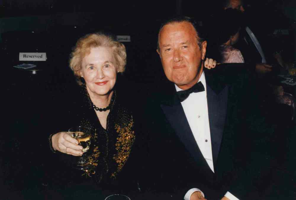 Jack Matheson (1924 - 2011), sports columnist for the Winnipeg Tribune, with his wife Peggy.