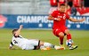 Toronto FC's Justin Morrow battles with Ottawa Fury's Carl Haworth during the first half of Canadian Championship soccer action in Toronto, Wednesday August 14, 2019. THE CANADIAN PRESS/Mark Blinch