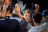 Detroit Tigers' Brandon Dixon celebrates in the dugout after hitting a two-run home run against the Baltimore Orioles during the ninth inning of a baseball game Wednesday, May 29, 2019, in Baltimore. The Tigers won 4-2.(AP Photo/Gail Burton)