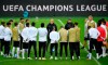 FILE - In this Oct. 2, 2018, photo Monaco's head coach Leonardo Jardim, center, talks to his team during a training session on the eve of the Champions League group A soccer match between Borussia Dortmund and AS Monaco in Dortmund, Germany. A Champions League semifinalist in 2017, Monaco is in danger of dropping to the French league's second division. Following this weekend's 1-0 loss at Nimes, Monaco stands in 17th place in the standings with two matches left to play, above the bottom three only on goal difference. (AP Photo/Martin Meissner)