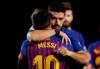 FC Barcelona's Lionel Messi celebrates after scoring his side's second goal with his teammate Luis Suarez during the Spanish La Liga soccer match between FC Barcelona and Eibar at the Camp Nou stadium in Barcelona, Spain, Sunday, Jan. 13, 2019. (AP Photo/Manu Fernandez)