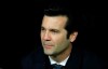 Real Madrid's coach Santiago Solari looks on prior of a Spanish Copa del Rey soccer match between Real Madrid and Girona at the Bernabeu stadium in Madrid, Spain, Thursday, Jan. 24, 2019. (AP Photo/Manu Fernandez)