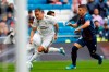 Real Madrid's Eden Hazard, left, vies for the ball with Levante's Enis Bardhi during the Spanish La Liga soccer match between Real Madrid and Levante at the Santiago Bernabeu stadium in Madrid, Spain, Saturday, Sept. 14, 2019. (AP Photo/Bernat Armangue)