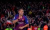 FC Barcelona's Luis Suarez celebrates after scoring during a Spanish Copa del Rey soccer match between FC Barcelona and Sevilla at the Camp Nou stadium in Barcelona, Spain, Wednesday, Jan. 30, 2019. (AP Photo/Manu Fernandez)