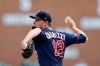 Minnesota Twins starting pitcher Jake Odorizzi throws during the second inning of a baseball game against the Detroit Tigers, Monday, Sept. 2, 2019, in Detroit. (AP Photo/Carlos Osorio)