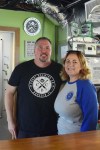 Jon and Bren Cueni, owners of Cueni Brewing Co., pose in Dunedin, Fla., on Thursday, Feb. 14, 2019. Blue Jays baseball has become synonymous with Dunedin in the decades since the team set up its spring training camp there in 1977. But there's another B word that's entrenched itself in the culture of the Florida city over the last few years - beer. THE CANADIAN PRESS/Melissa Couto