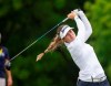Hannah Green, of Australia, hits a drive on the tenth hole during the final round of the KPMG Women's PGA Championship golf tournament, Sunday, June 23, 2019, in Chaska, Minn. (AP Photo/Andy Clayton-King)