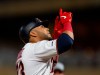 Minnesota Twins' Nelson Cruz celebrates after hitting a home run during sixth inning against the Atlanta Braves during a baseball game Tuesday, Aug. 6, 2019, in Minneapolis. (AP Photo/Andy Clayton- King)
