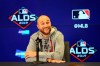 Minnesota Twins manager Rocco Baldelli addresses the media Tuesday, Oct. 1, 2019, in Minneapolis as the Twins prepare for the American League Division Series baseball playoffs. The Twins and Yankees play Game 1 of a best-of-five series on Friday in New York. (AP Photo/Jim Mone)