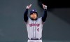 Houston Astros' George Springer reacts after hitting an RBI double in the third inning against the Minnesota Twins in a baseball game Tuesday, April 30, 2019, in Minneapolis. (Carlos Gonzalez/Star Tribune via AP)
