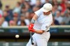 Minnesota Twins' Max Kepler hits a home run against the Detroit Tigers during the first inning of a baseball game Saturday, Aug. 24, 2019, in Minneapolis. (Aaron Lavinsky/Star Tribune via AP)