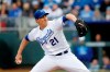 Kansas City Royals pitcher Homer Bailey throws to a batter in the first inning of a baseball game against the Cleveland Indians at Kauffman Stadium in Kansas City, Mo., Saturday, April 13, 2019. (AP Photo/Colin E. Braley)