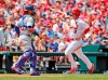 St. Louis Cardinals' Jedd Gyorko (3) scores past Chicago Cubs catcher Willson Contreras during the fifth inning of a baseball game Sunday, June 2, 2019, in St. Louis. (AP Photo/Jeff Roberson)