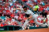 Houston Astros starting pitcher Gerrit Cole throws during the fourth inning of a baseball game against the St. Louis Cardinals, Saturday, July 27, 2019, in St. Louis. (AP Photo/Jeff Roberson)
