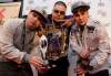 DAVID LIPNOWSKI / WINNIPEG FREE PRESS
Winnipeg's Most pose with their two awards at the Aboriginal People's Choice Music Awards last November.
