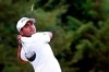 Sebastian Munoz, of Columbia, hits from the third tee during the final round of the Sanderson Farms Championship golf tournament in Jackson, Miss., Sunday, Sept. 22, 2019. (AP Photo/Rogelio V. Solis)