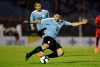 Luis Suarez of Uruguay strikes the ball during a pre-Copa America friendly soccer match against Panama, in Montevideo, Uruguay, Friday, June 7, 2019. Brazil will host the Copa America tournament, which runs from June 14 through July 7. (AP Photo/Matilde Campodonico)