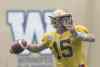 New Winnipeg Blue Bomber quarterback Matt Nichols practises at Investors Group Field Thursday. (JOE BRYKSA / WINNIPEG FREE PRESS)