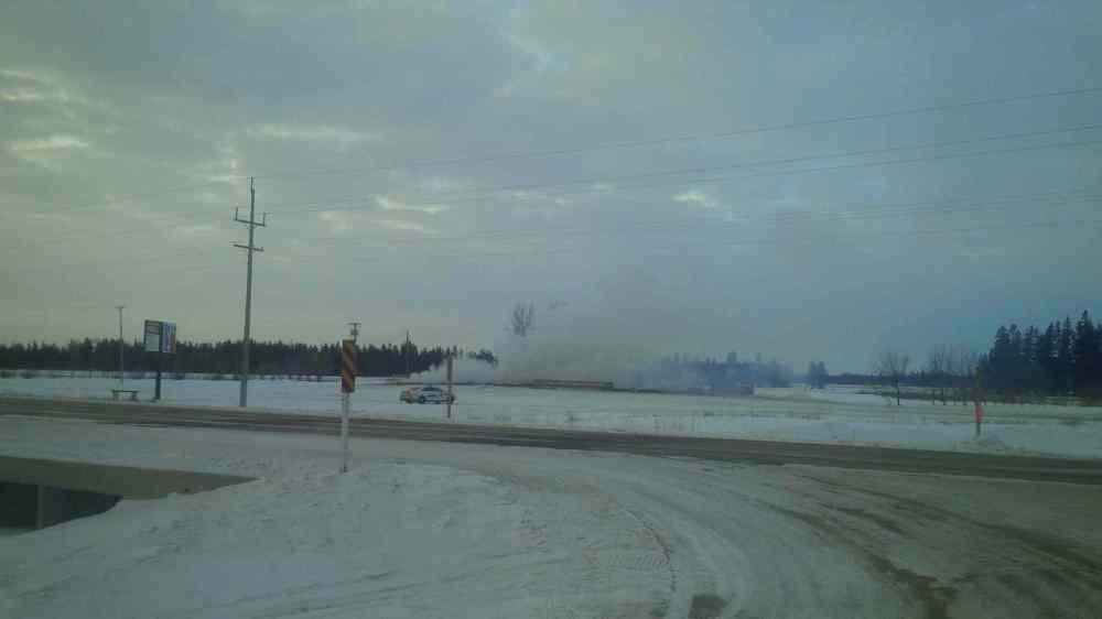 Photo courtesy of Wayne Jackson
A fire ripped through the Moosehorn Motor Hotel overnight, destroying the 40-year-old community landmark.