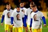 Nantes players wear jerseys showing Argentinian player Emiliano Sala in La Beaujoire stadium as they train before the French soccer League One match Nantes against Saint-Etienne, in Nantes, western France, Wednesday, Jan.30, 2019. Sala disappeared over the English Channel on Jan. 21, 2019 as it flew from France to Wales. Sala had just been signed by Premier League club Cardiff. (AP Photo/Thibault Camus)