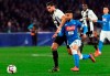 Juventus' Emre Can, left, and Napoli's Lorenzo Insigne vie for the ball during the Serie A soccer match between Napoli and Juventus, at the San Paolo stadium in Naples, Italy, Sunday, March 3, 2019. (Cesare Abbate/ANSA via AP)