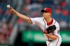 Washington Nationals starting pitcher Jeremy Hellickson throws during the first inning of the team's baseball game against the San Francisco Giants, Wednesday, April 17, 2019, in Washington. (AP Photo/Nick Wass)