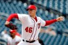 Washington Nationals starting pitcher Patrick Corbin throws to the Philadelphia Phillies in the second inning of the first baseball game of a doubleheader, Wednesday, June 19, 2019, in Washington. (AP Photo/Patrick Semansky)