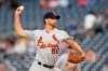 St. Louis Cardinals starting pitcher Adam Wainwright delivers a pitch during the second inning of the team's baseball game against the Washington Nationals, Tuesday, April 30, 2019, in Washington. (AP Photo/Nick Wass)