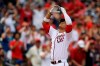 Washington Nationals' Juan Soto celebrates his home run during the third inning of a baseball game against the Milwaukee Brewers, Sunday, Aug. 18, 2019, in Washington. (AP Photo/Nick Wass)