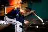 Atlanta Braves starting pitcher Mike Foltynewicz sits in the dugout after being relieved in the fifth inning of a baseball game against the Washington Nationals, Saturday, June 22, 2019, in Washington. (AP Photo/Patrick Semansky)