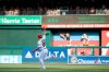 Washington Nationals' Gerardo Parra celebrates his grand slam as he rounds the bases during the second inning of a baseball game against the Cleveland Indians, Saturday, Sept. 28, 2019, in Washington. (AP Photo/Nick Wass)