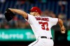 Washington Nationals starting pitcher Stephen Strasburg throws to the Miami Marlins in the eighth inning of a baseball game, Wednesday, July 3, 2019, in Washington. (AP Photo/Patrick Semansky)