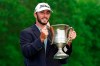 Max Homa poses with the trophy after winning the Wells Fargo Championship golf tournament at Quail Hollow Club in Charlotte, N.C., Sunday, May 5, 2019. (AP Photo/Jason E. Miczek)