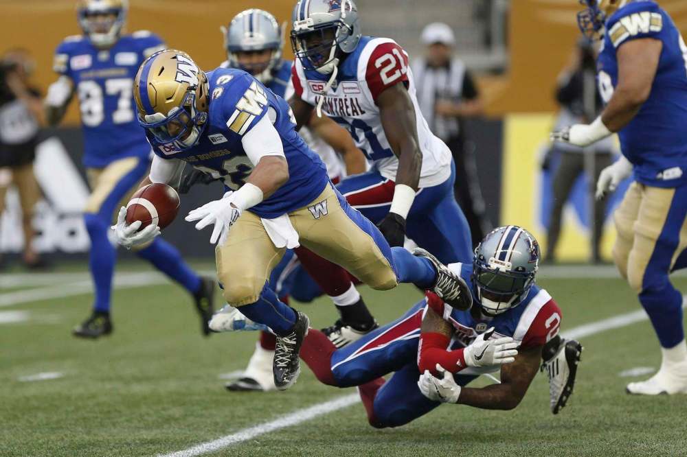 john Woods / The Canadian Press files
‘When you lose, you lose. It’s just about how you respond to it,’ Winnipeg Blue Bombers running back Andrew Harris says of his team’s slow start to 2016.