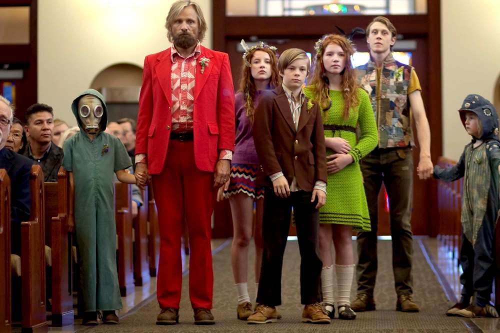 Cathy Kanavy / Bleecker Street
From left, Shree Crooks, Viggo Mortensen, Samantha Isler, Nicholas Hamilton, Annalise Basso, George MacKay and Charlie Shotwell in Captain Fantastic.