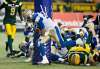 Jason Franson / The Canadian Press
Off and running
Winnipeg Blue Bombers running back Andrew Harris ploughs into the end zone for a touchdown against the Eskimos during first-half CFL action Thursday night in Edmonton. The Bombers were trying to snap a near-decade-long losing string at Commonweath Stadium, and Free Press columnist Paul Weicek was there. Read his report at winnipegfreepress.com.