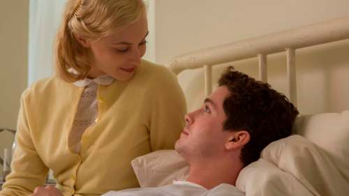 SUPPLIED
Sarah Gadon and Logan Lerman in Indignation.