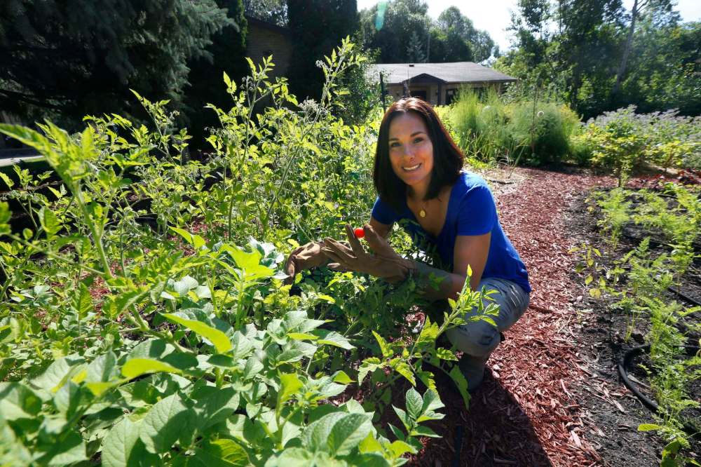 WAYNE GLOWACKI / WINNIPEG FREE PRESS
Jill Kantor grows an extensive vegetable garden in the front yard of her Tuxedo home. She also teaches classes on how to grow and ferment food.