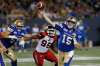 John Woods / The Canadian Press files
Quarterback Matt Nichols (15) has ignited the Winnipeg offence in the last two weeks, with the club averaging more than 33 points per game.