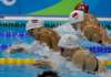Rebecca Blackwell / The Associated Press
Russia's Yulia Efimova leads the field in the women's 4 x100-meter medley relay final during the swimming competitions at the 2016 Summer Olympics, Saturday.