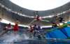 Matt Slocum / The Associated Press
Athletes compete in the men's 3000-meter steeplechase during the athletics competitions in the Olympic stadium of the 2016 Summer Olympics in Rio de Janeiro, Brazil, Monday, Aug. 15, 2016.