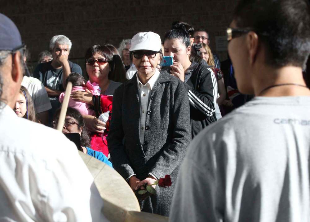JOE BRYKSA / WINNIPEG FREE PRESS
One of the 18 survivors Edna Jawbone.