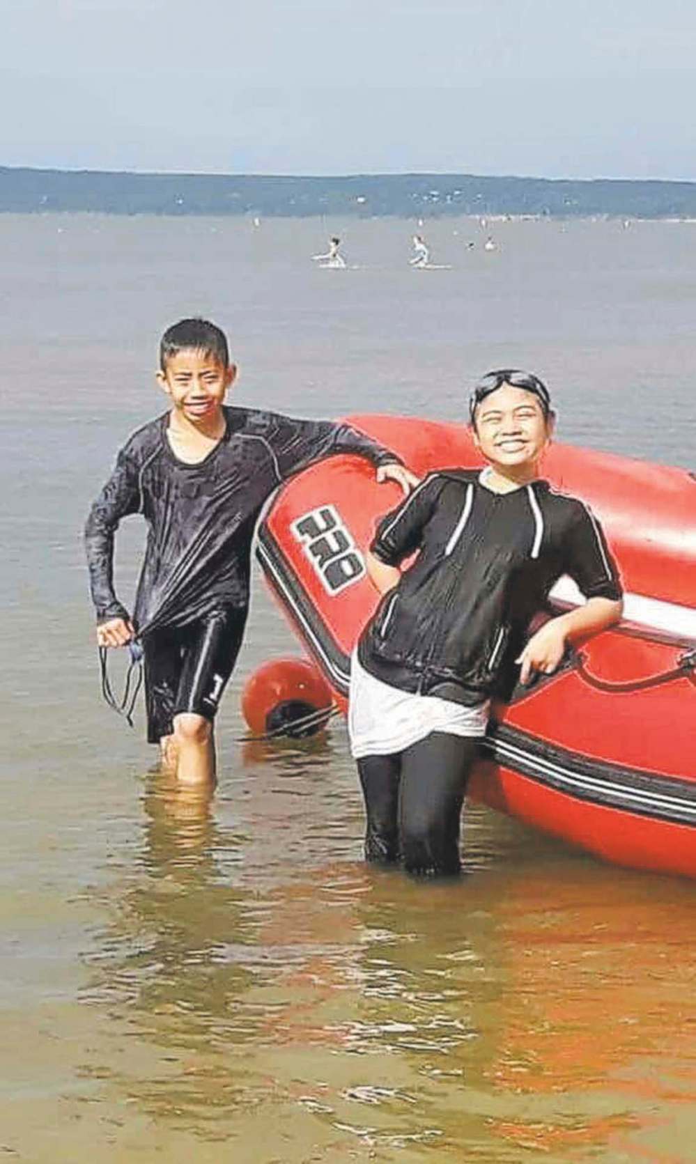FACEBOOK
David Medina, left, 12, and Jhonalyn Javier, 11. The children drowned at Grand Beach while swimming at around 7:30 p.m. Monday night. This photo posted to Facebook by Eveliny Cordero was taken earlier that day. August 1, 2016.