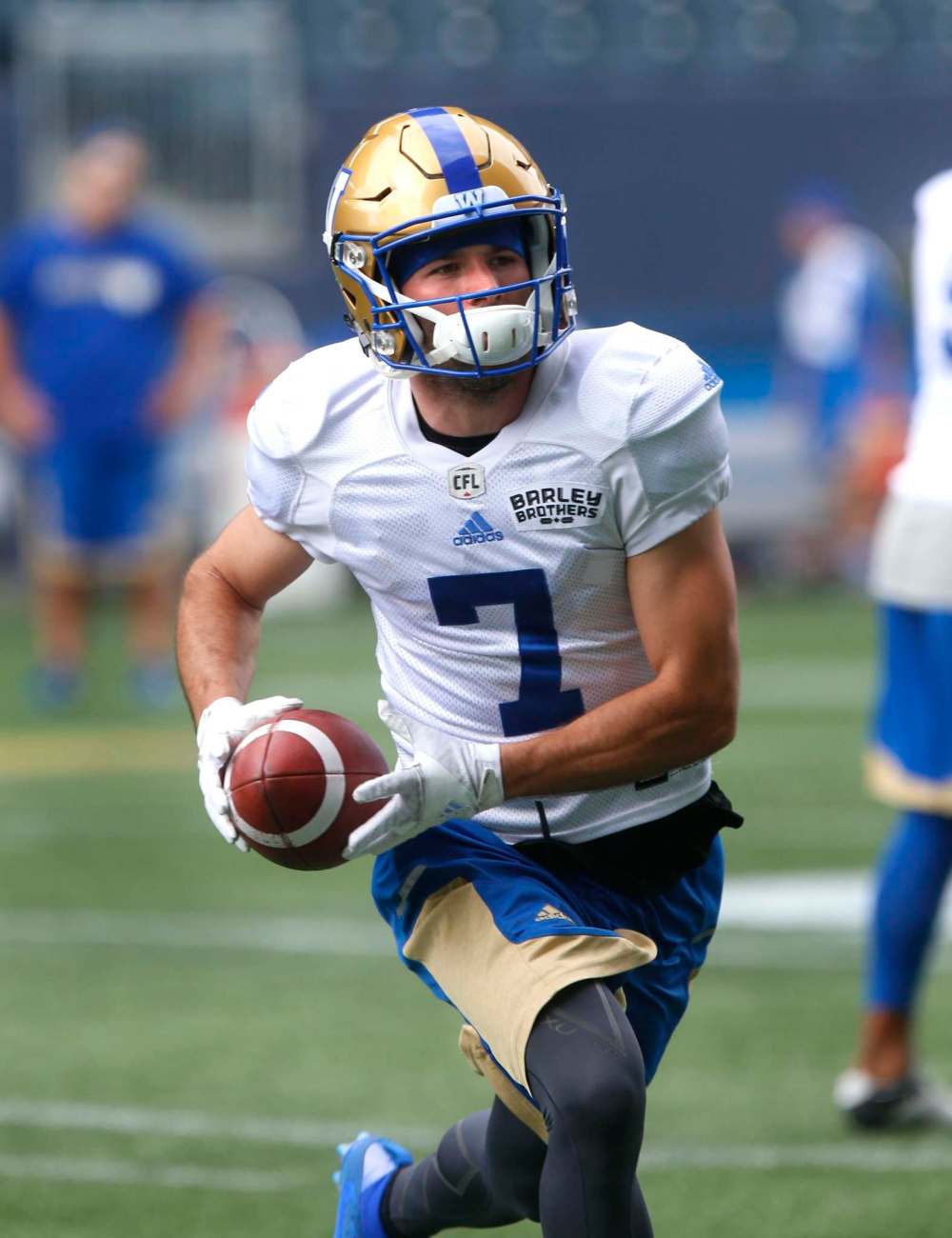 WAYNE GLOWACKI / WINNIPEG FREE PRESS
Weston Dressler, 31, who was out with a lower-body injury he sustained at the July 28 game in Edmonton, said Wednesday he was feeling better.