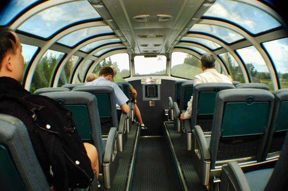 POSTMEDIA NEWS FILES
Above: Via Rail’s dome cars have proven popular on its service to Churchill. Below: An aerial view of Churchill. Provincial and federal officials discussed the future of the port Wednesday.