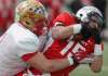 DAVID CHIDLEY / CANADIAN PRESS FILES
Brandon Tennant, the former University of Laval product (left), will suit up for the Bombers against his former team in Sunday’s Labour Day Classic in Regina.